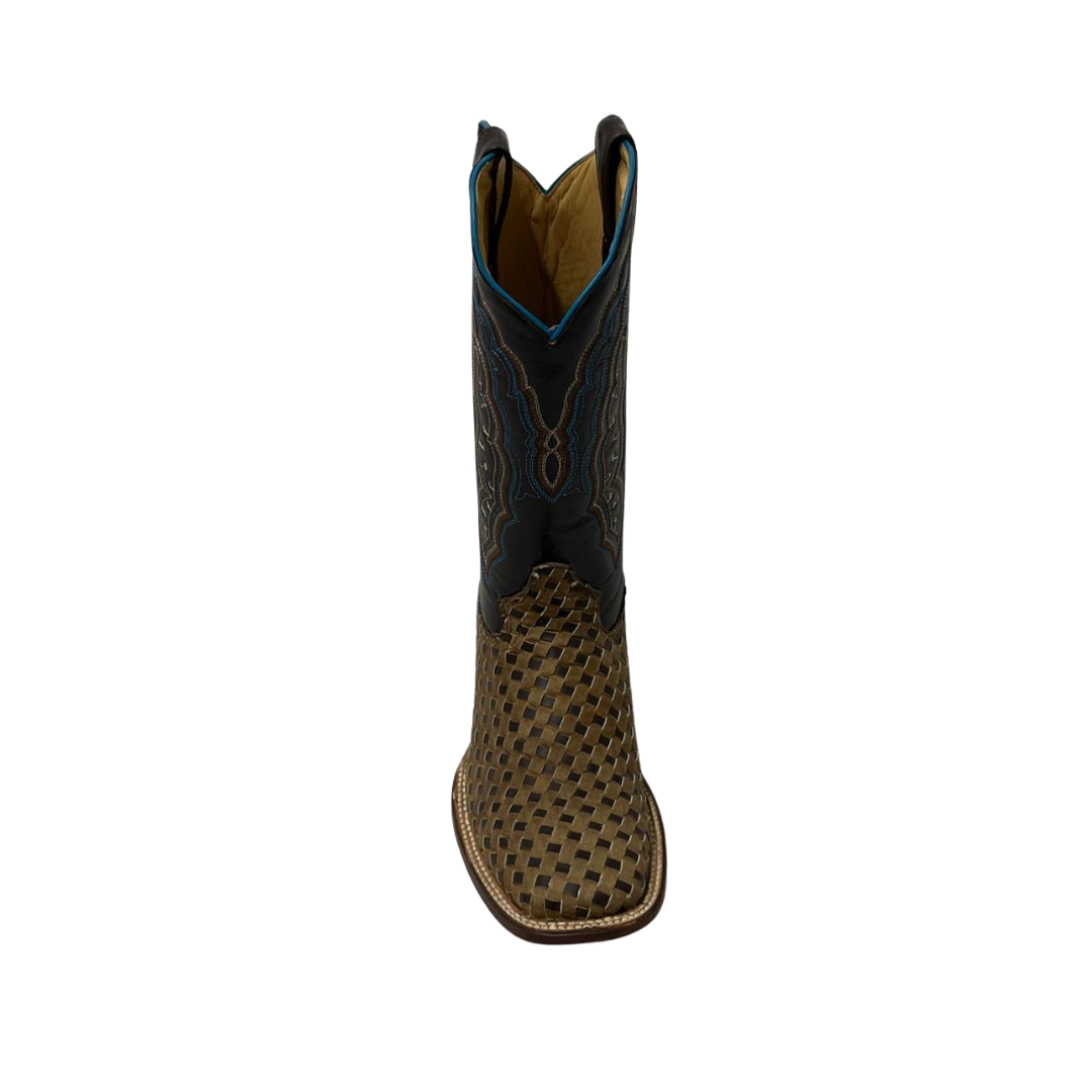 Pecos Bill Women's Square Toe Turquoise Accent Boots