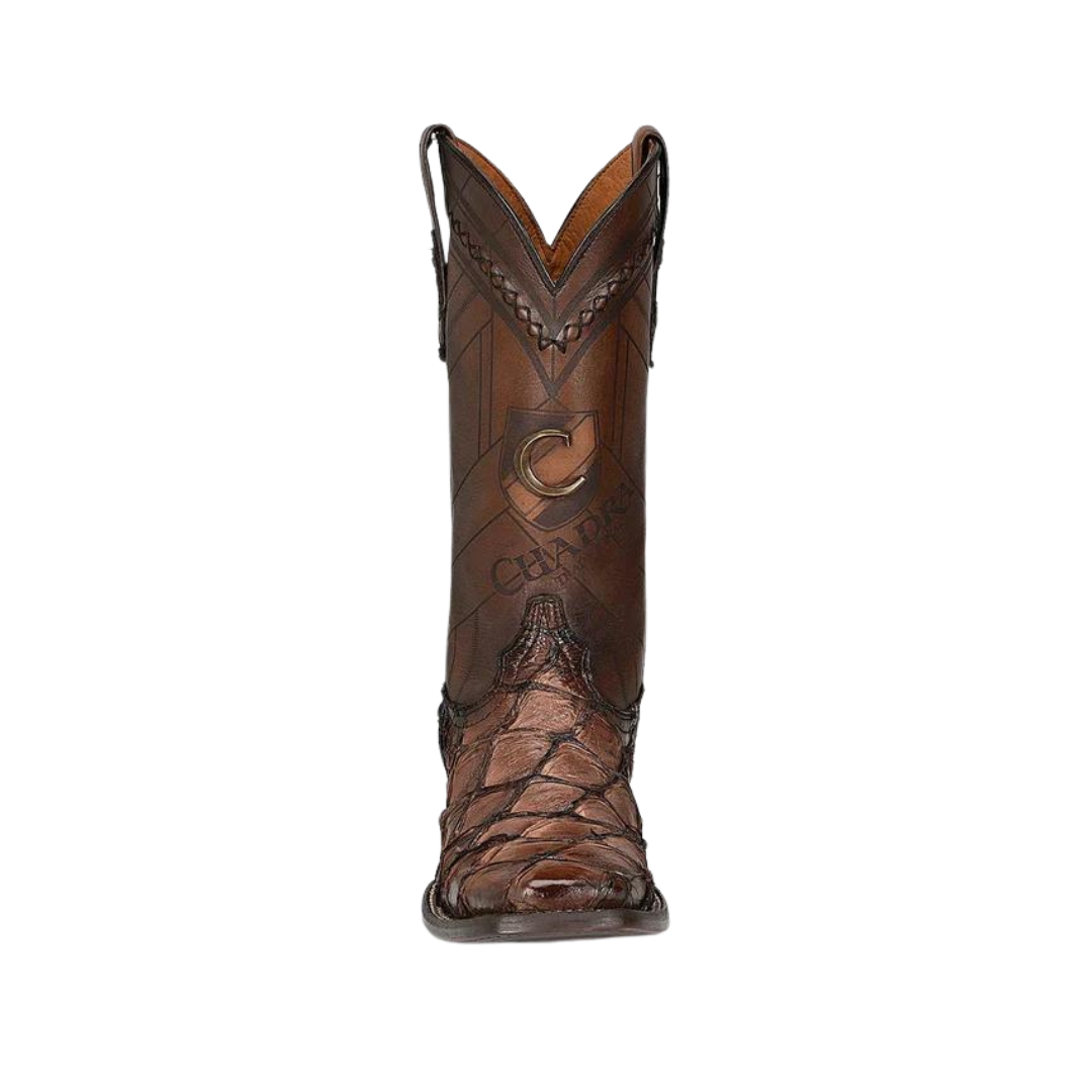Cuadra Men's Choco Glazed Pirarucu Laser Boot