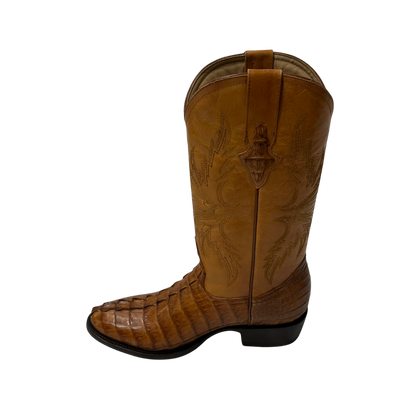Pecos Bill Men's Cognac Caiman Round Toe Boots