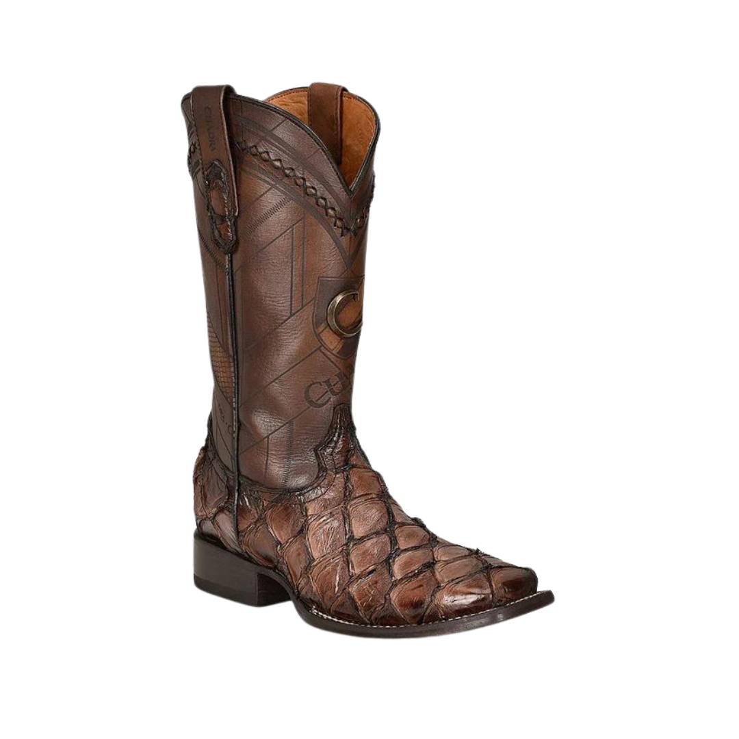 Cuadra Men's Choco Glazed Pirarucu Laser Boot