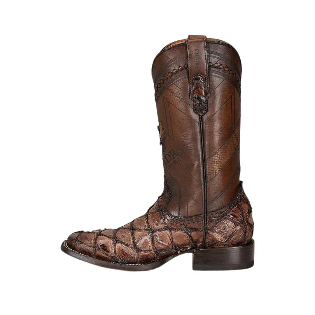 Cuadra Men's Choco Glazed Pirarucu Laser Boot
