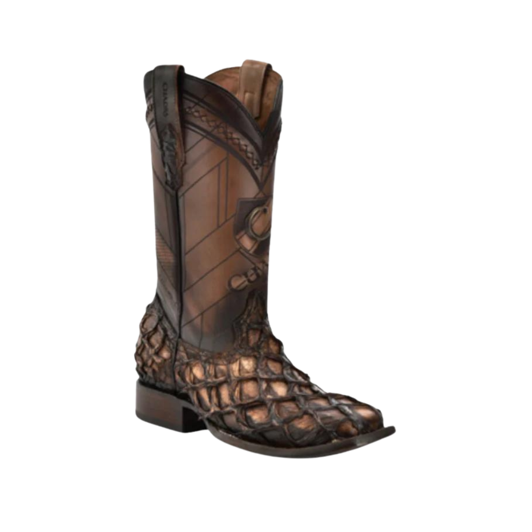 Cuadra Men's Asturias Honey Fish Pirarucu Laser & Woven Boot