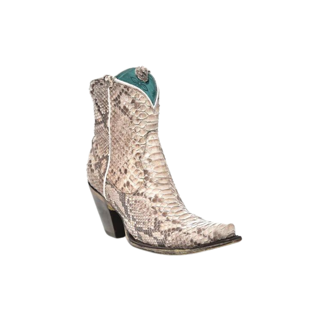 Shop Corral Women's Python Zipper Ankle White Boots