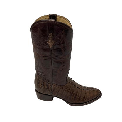 Pecos Bill Men's Caiman Round Toe Brown Boots