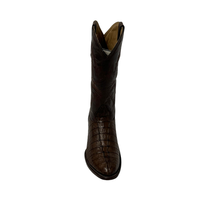 Pecos Bill Men's Caiman Round Toe Brown Boots