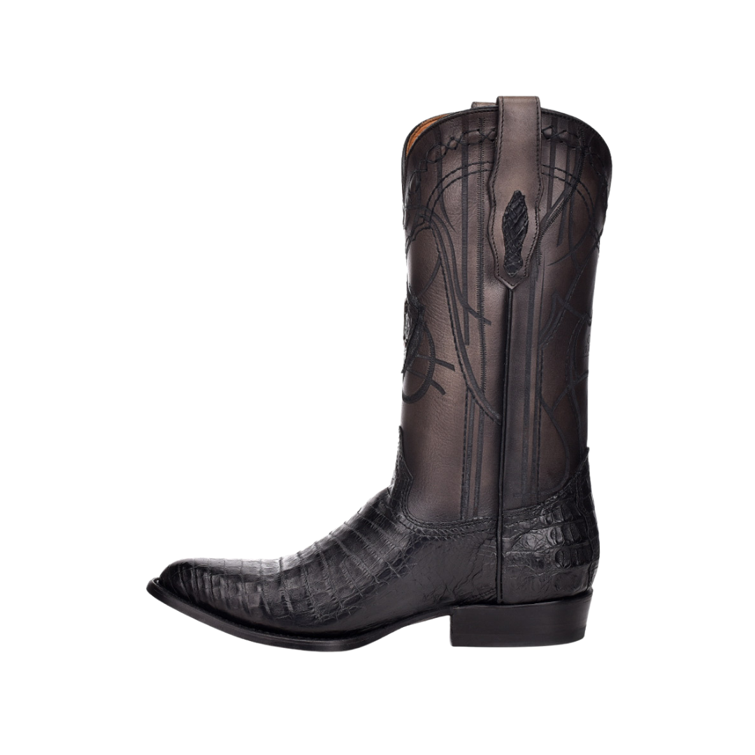 Cuadra Men's Black Caiman Laser Boots