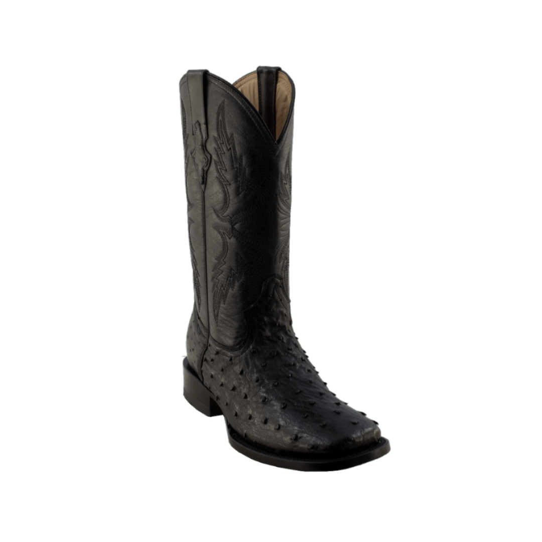 International M Men's Square Toe Full Quill Black Boots