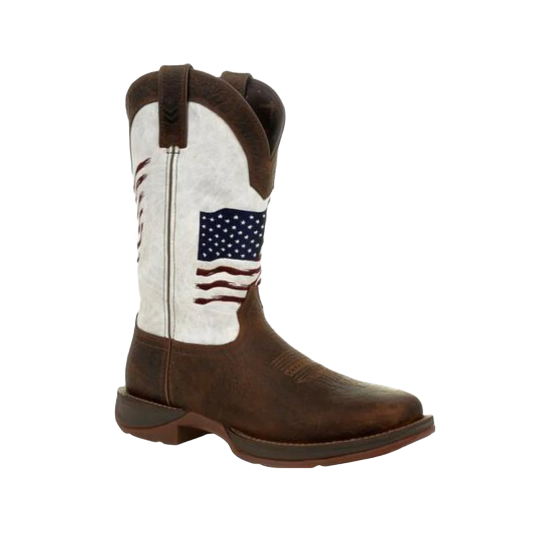 Rocky Boot Rebel Durango Men's Distressed Flag Embroidery Boot