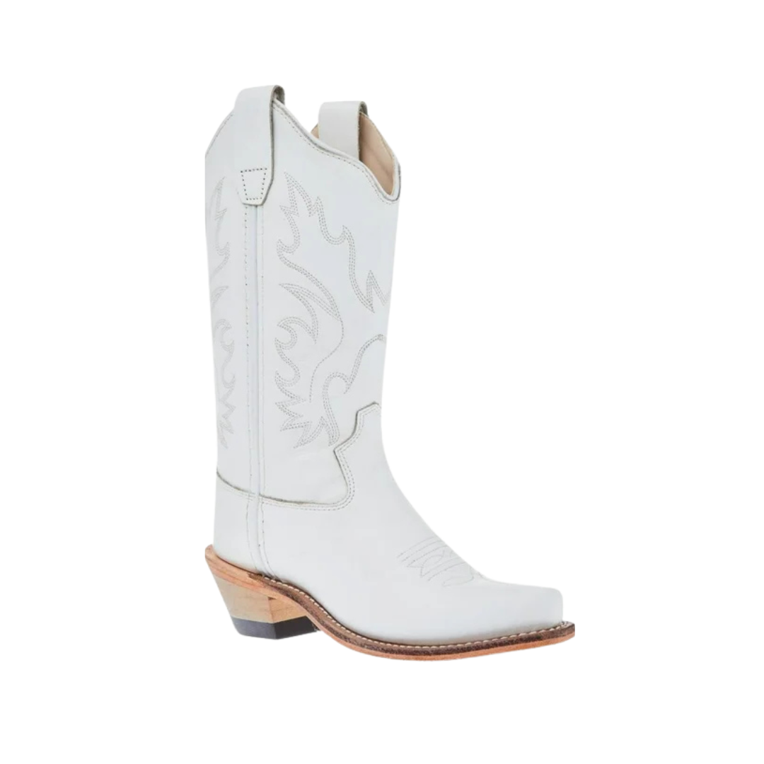 Old West Youth Girl's Fashion White Boots