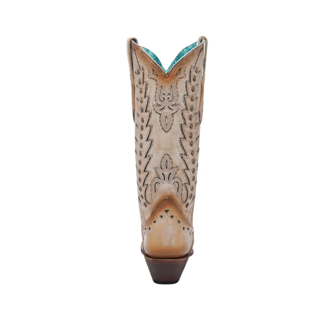 Corral Women's Embroidery Overlay Cowboy Sand Boots
