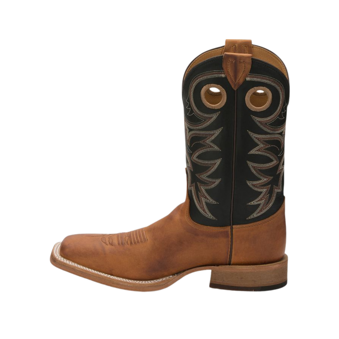 Justin Men's Tobacco Cowhide Bent Rail Brown Boots
