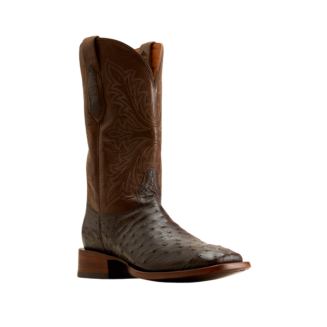 Ariat Men's Bench Made Expresso Quill Ostrich Exotic Boots