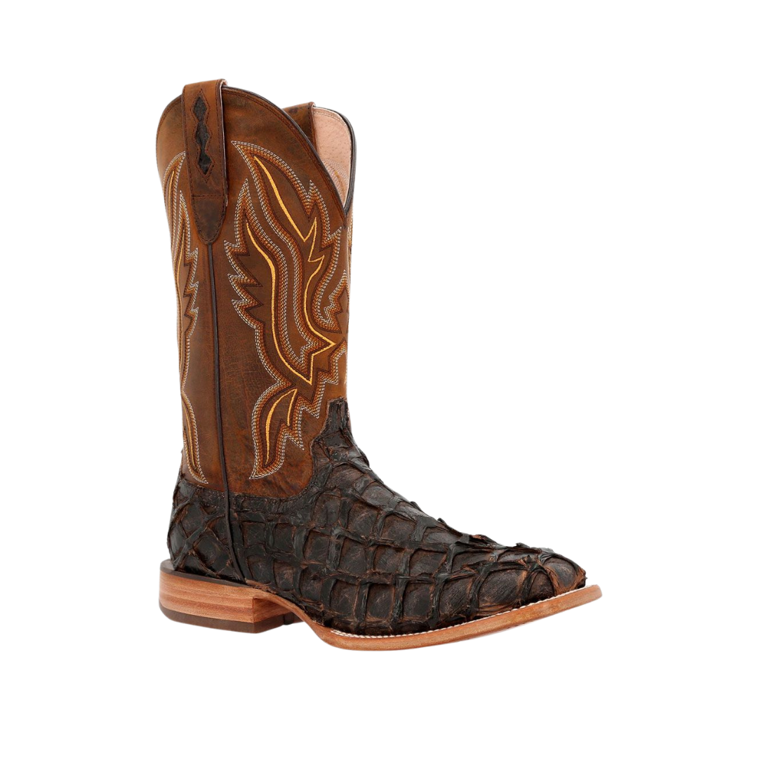 Rocky Boot Durango Premium Exotics Men's Dark Brown Pirarucu Boot