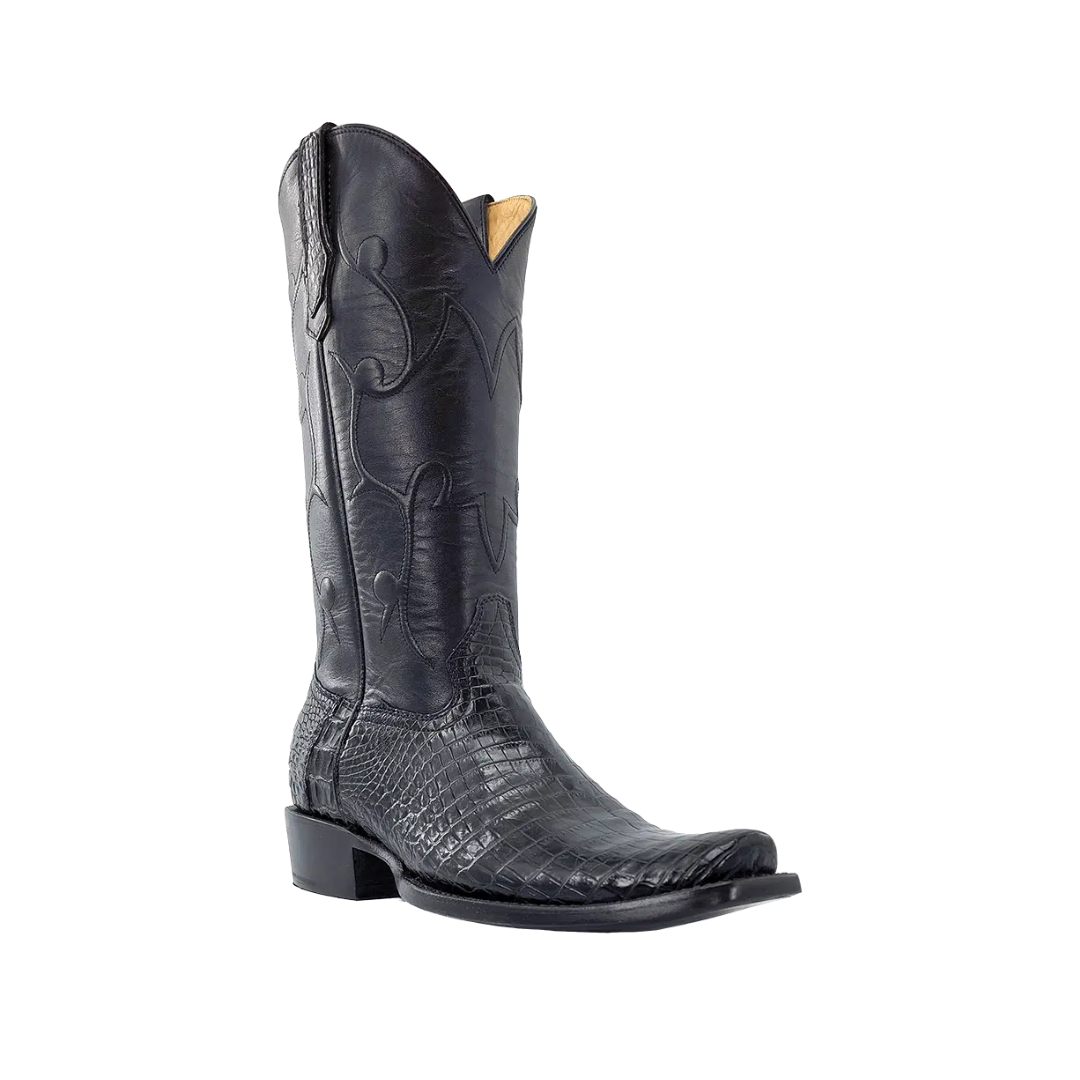 R.watson Men's Black Nile Crocodile Boots