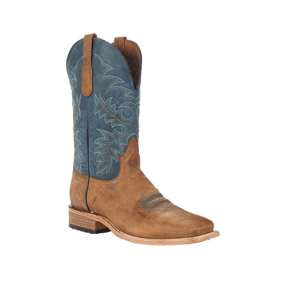 Corral Boots Women's Tan Blue Embroidered Boot