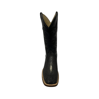 Pecos Bill Women's Shaved Stingray Black Boots