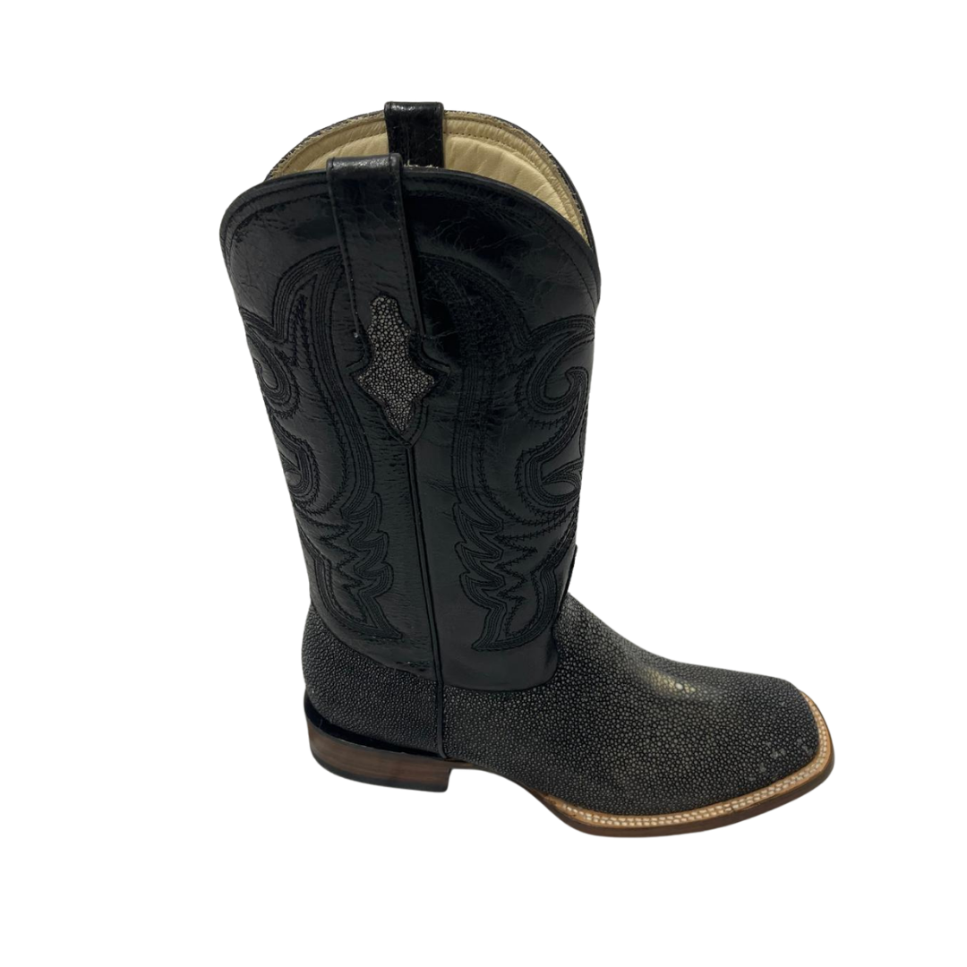 Pecos Bill Women's Shaved Stingray Black Boots