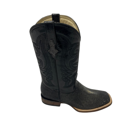 Pecos Bill Women's Shaved Stingray Black Boots