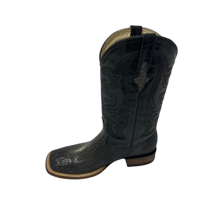 Pecos Bill Women's Shaved Stingray Black Boots