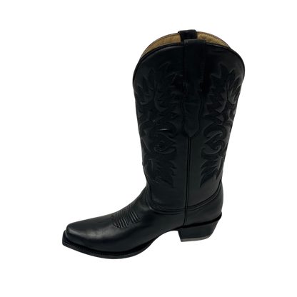 Pecos Bill Women's Snip Toe Western Black Boots