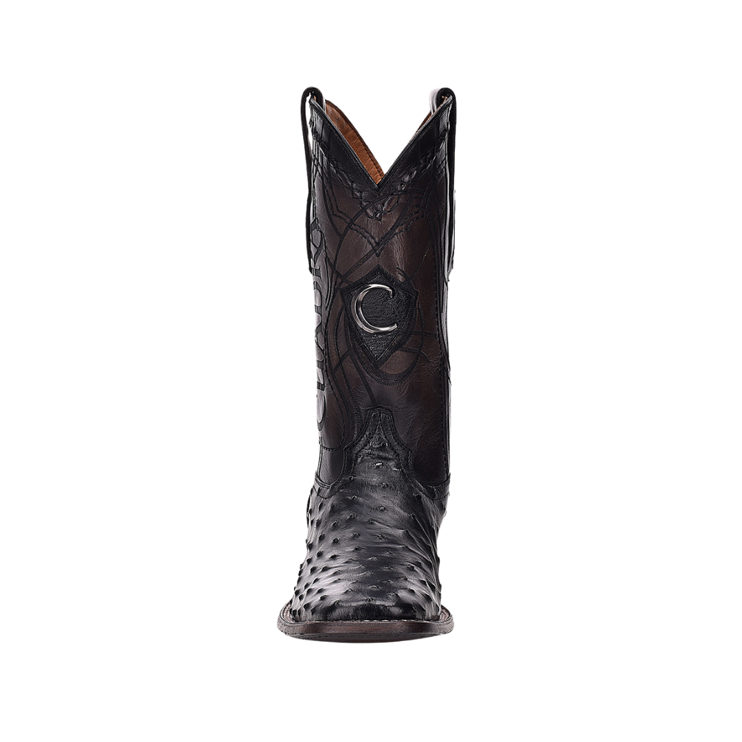 Cuadra Men's Ostrich Embroidered Square Toe Boot