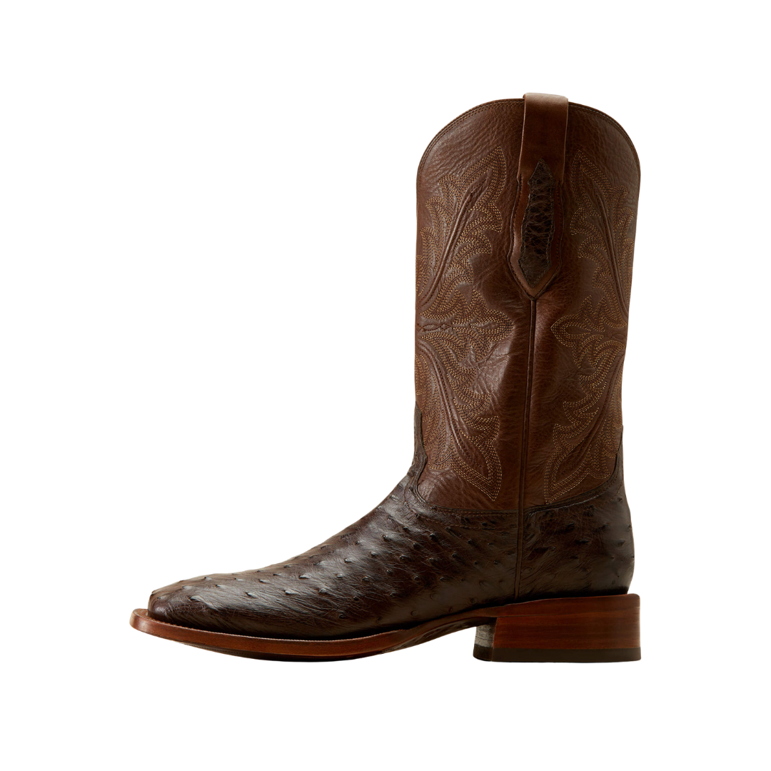 Ariat Men's Bench Made Expresso Quill Ostrich Exotic Boots