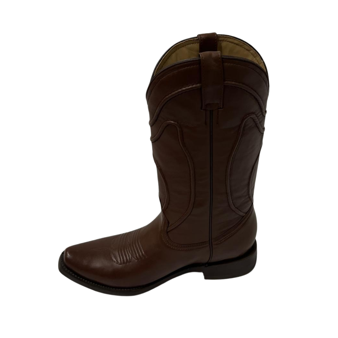 Pecos Bill Men's Vintage Snip Toe Western Brown Boots