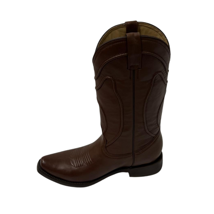 Pecos Bill Men's Vintage Snip Toe Western Brown Boots