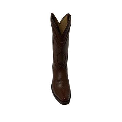 Pecos Bill Men's Vintage Snip Toe Western Brown Boots