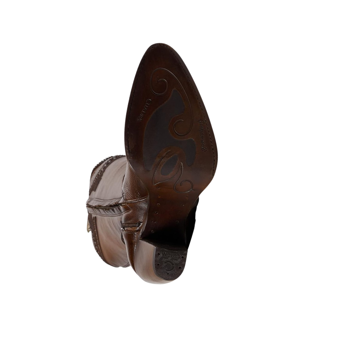 Cuadra Women's Damasco Chocolate Embroidered Honey Boot
