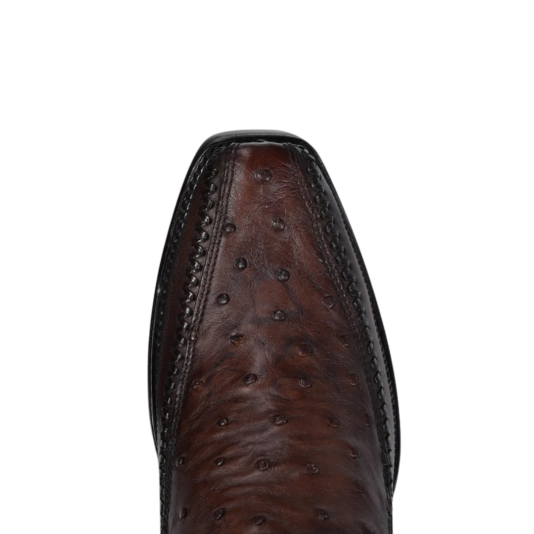 Cuadra Men's Flame Ostrich Laser Chocolate Boots