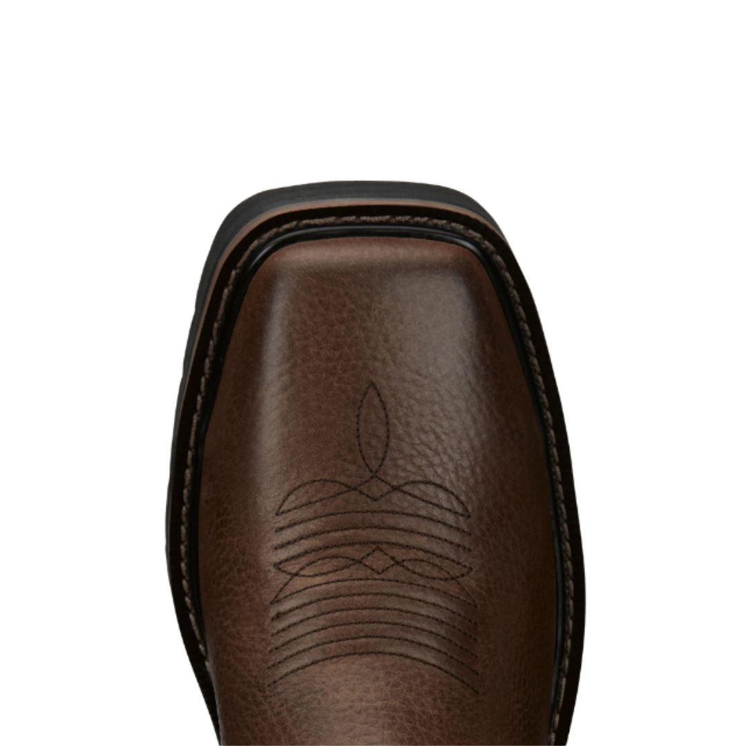 Justin Men's Stampede Steel Toe Work Brown Boots