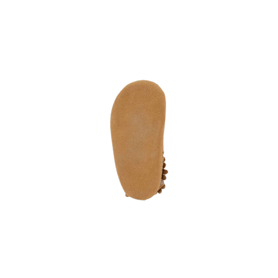 Minnetonka Kid's Back Flap Tan Bootie
