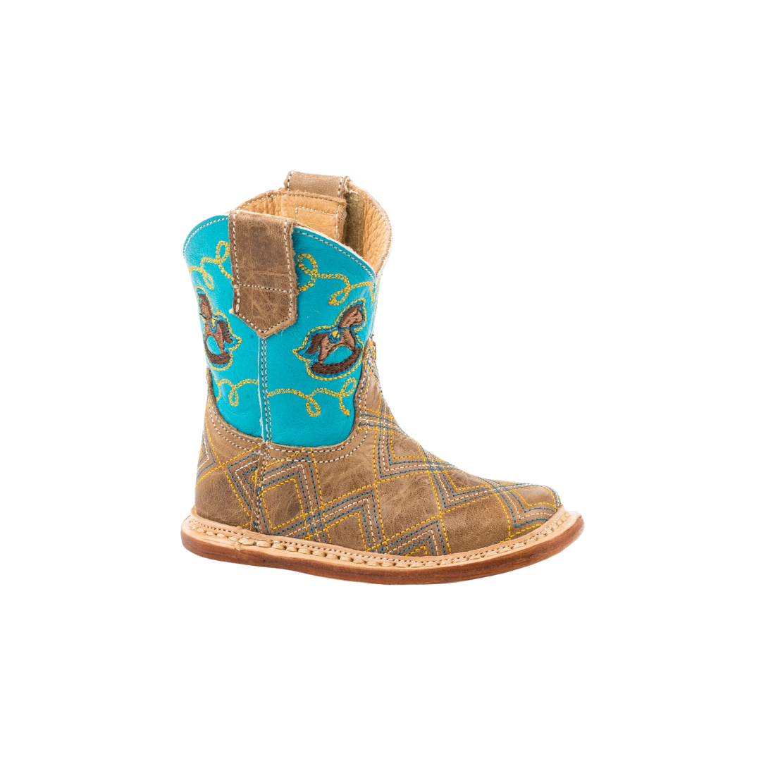 Roper Footwear Infant Boy's Tumbled Bright Blue Boots