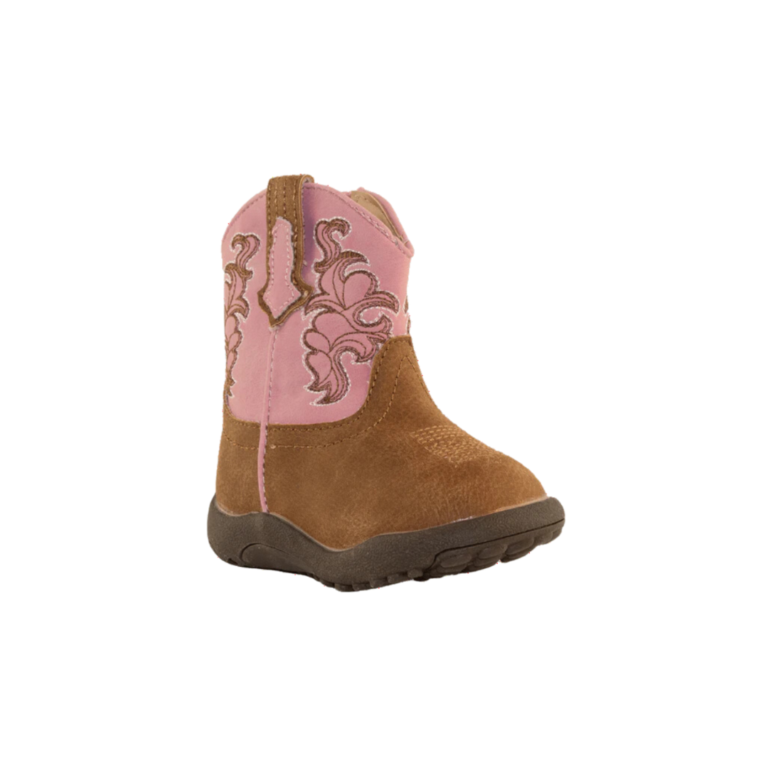 Roper Footwear Infant Girl's Embroidered Pink Boots