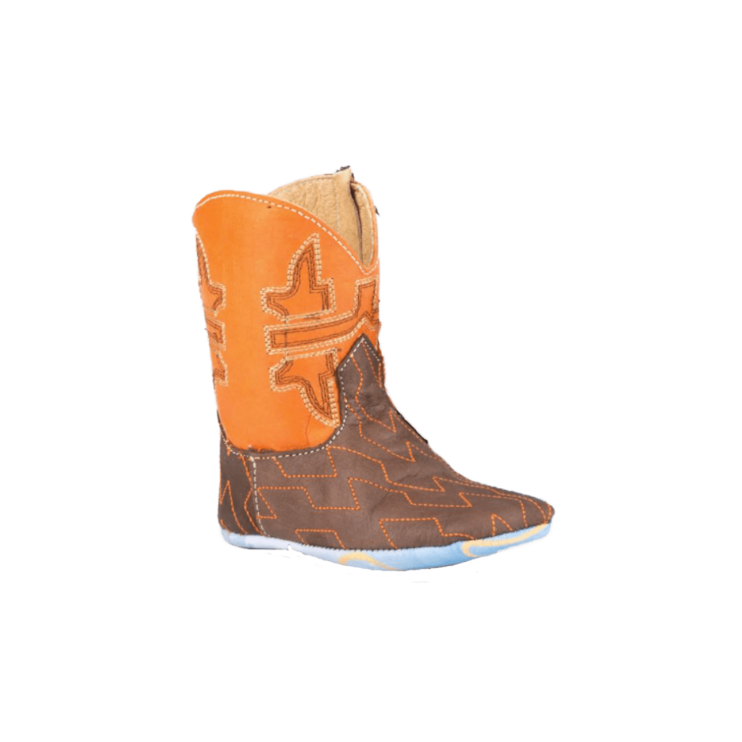 Roper Footwear Infant Boy's Colorful Graphic Orange Boots