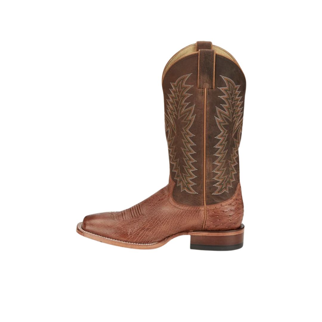 Justin Men's Breck Smooth Ostrich Cognac Boots