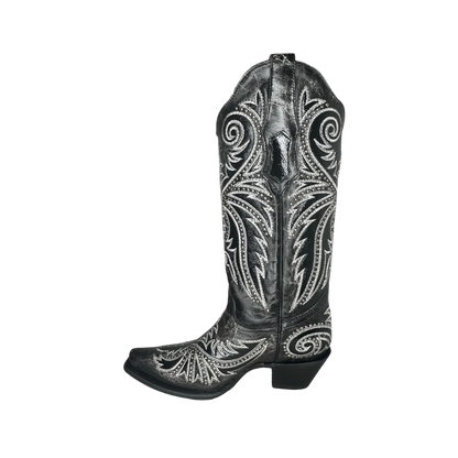 Corral Ladies Embroidered &amp; Studded Black Western Boots