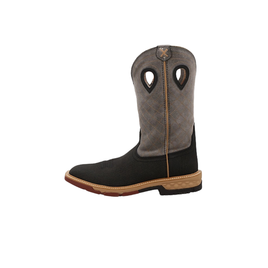 Twisted X Men's  Black Elephant Print & Grey Boots