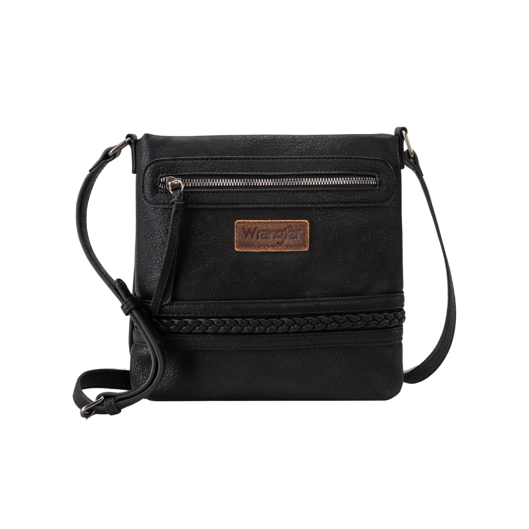 Wrangler women's Braided Concealed Carry Black Crossbody