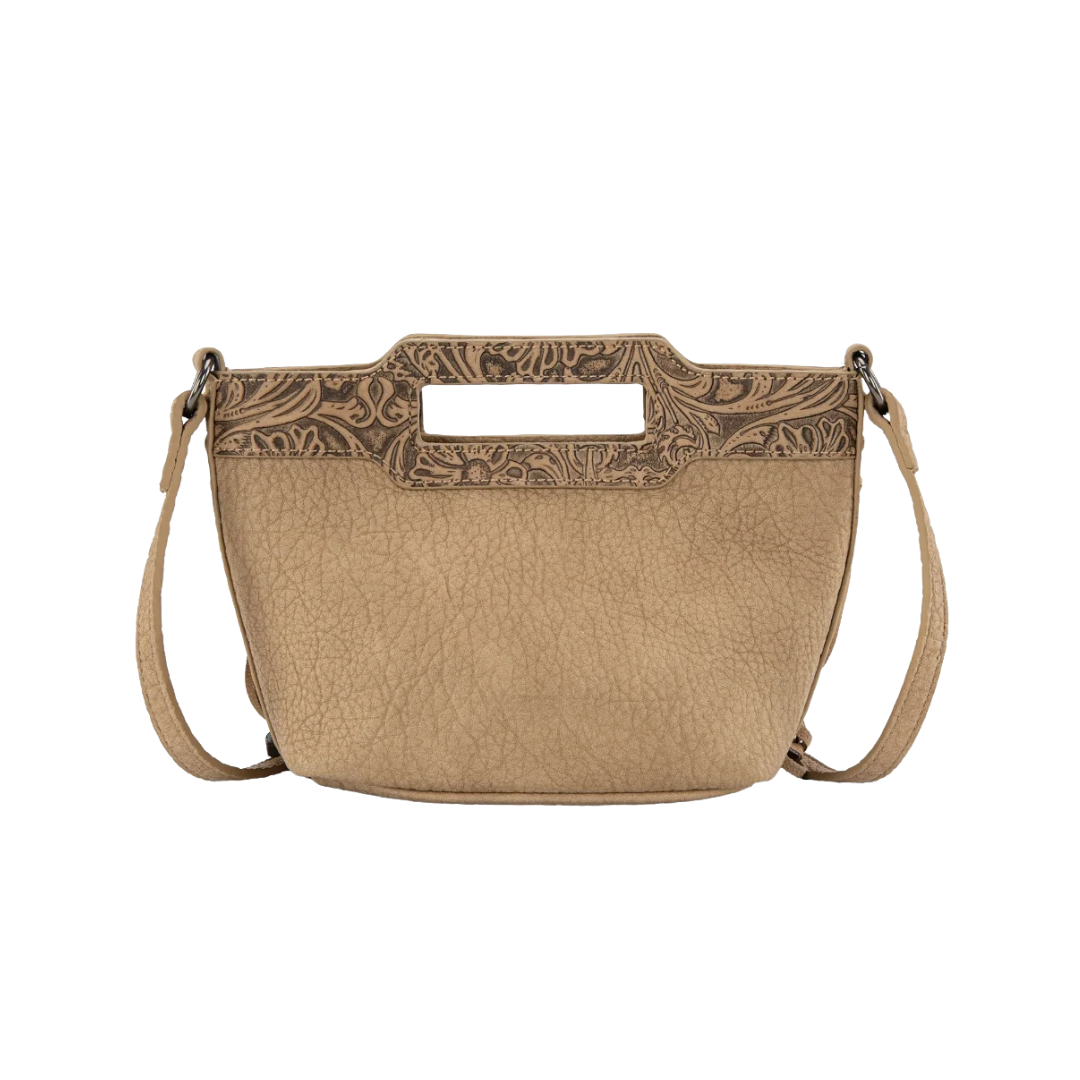 Wrangler Women's Genuine Cowhide Tan Crossbody