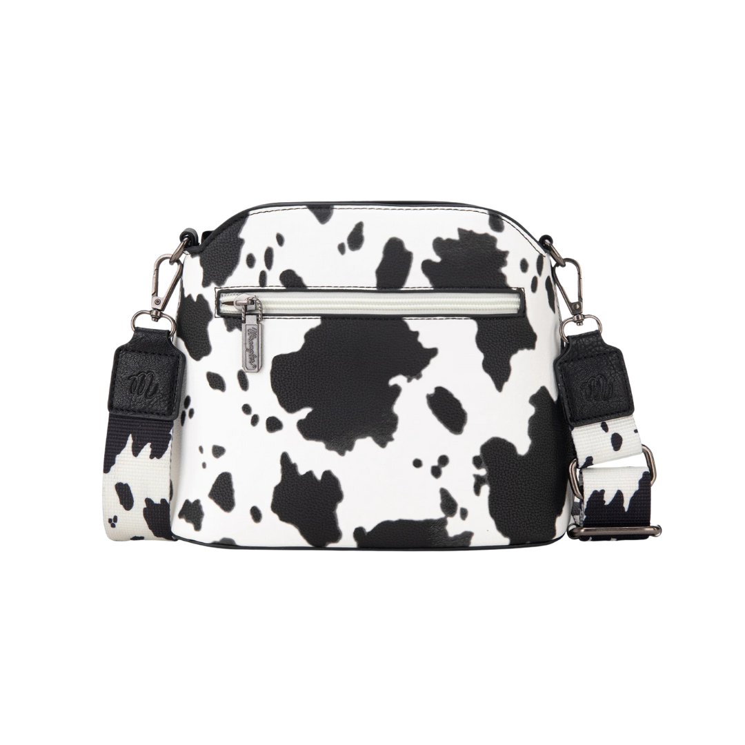wrangler Women's Cow Print Black Crossbody Bag