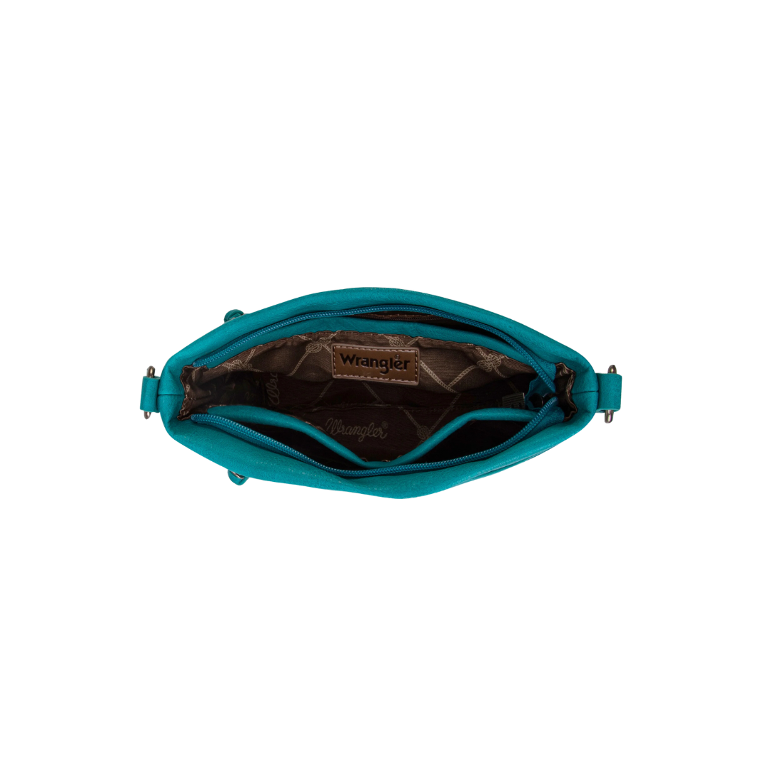 Wrangler Women's Braided Concealed Carry Turquoise Crossbody