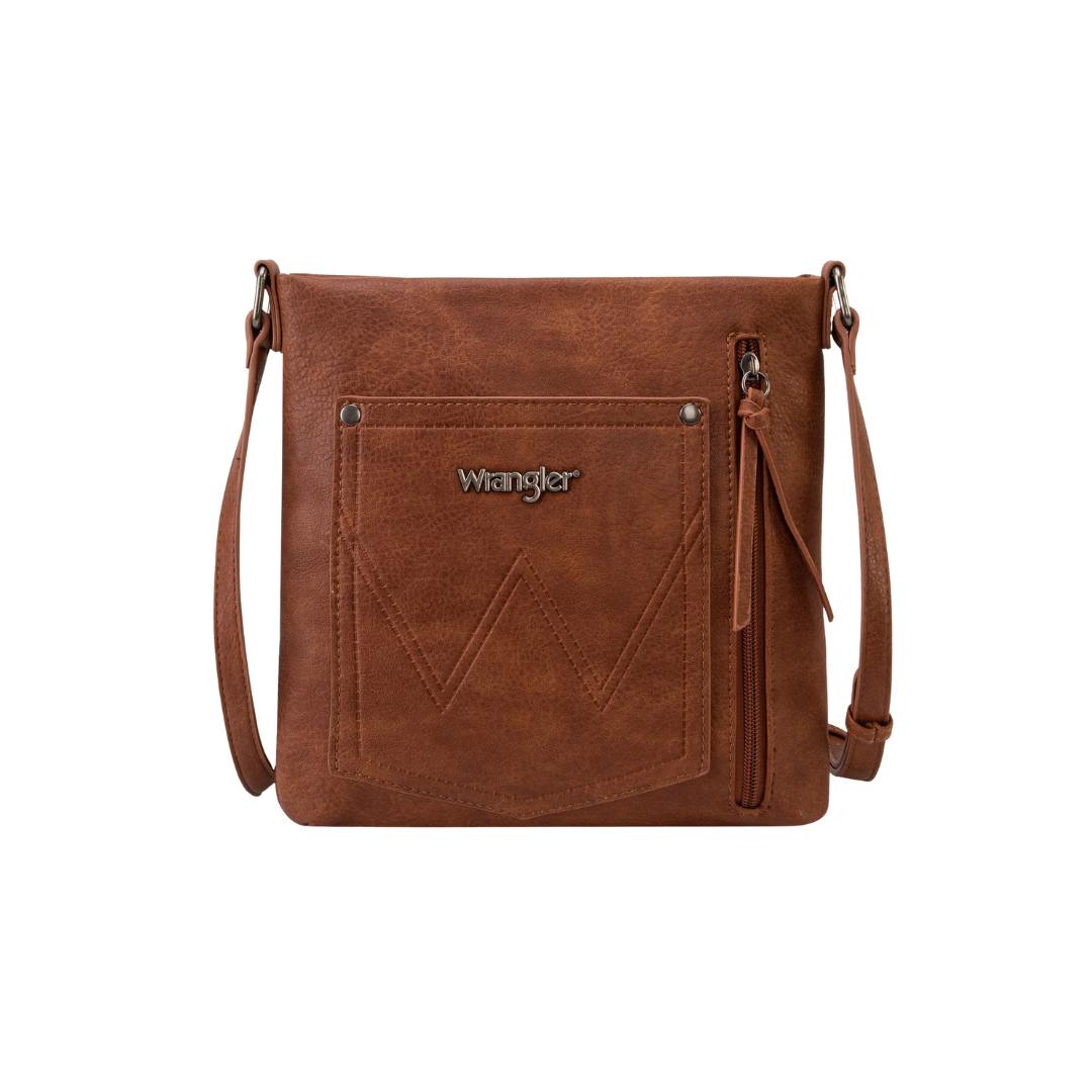 Wrangler Women's Braided Concealed Carry Brown Crossbody
