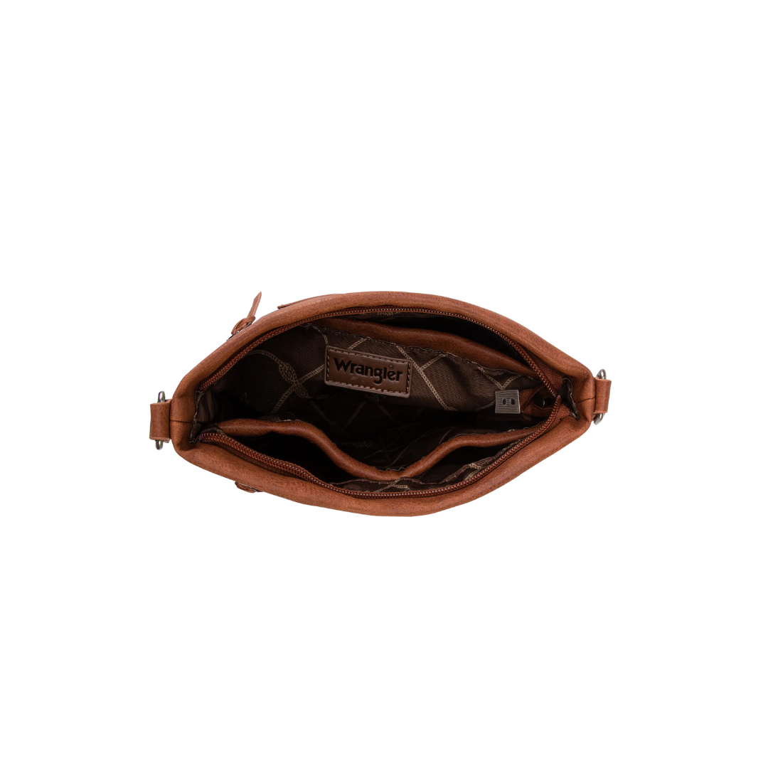 Wrangler Women's Braided Concealed Carry Brown Crossbody