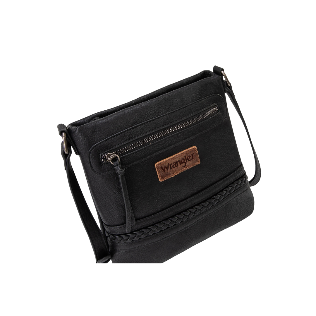 Wrangler Women's Braided Concealed Carry Black Crossbody