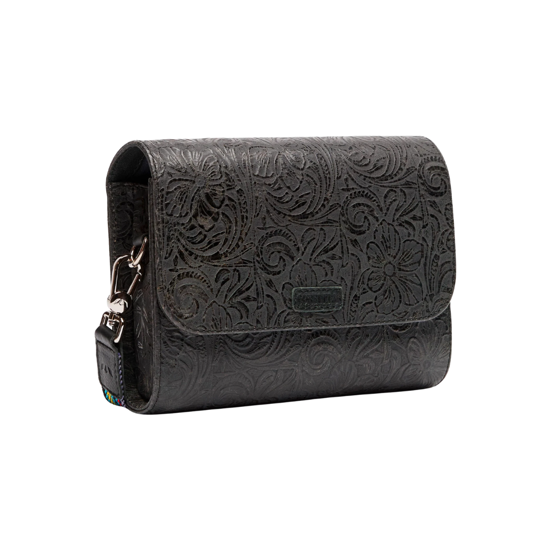 Consuela Women's Mini Messenger Steely Black Crossbody