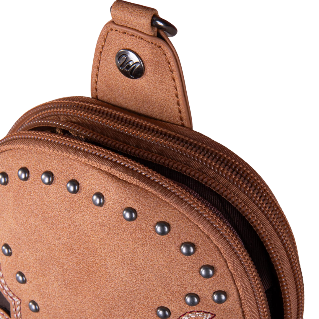 Wrangler Women's Embroidered Boot Scroll Light Brown Sling Bag