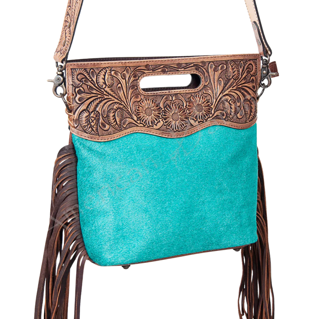 American Darling Women's Saddle Blanket Turquoise Crossbody