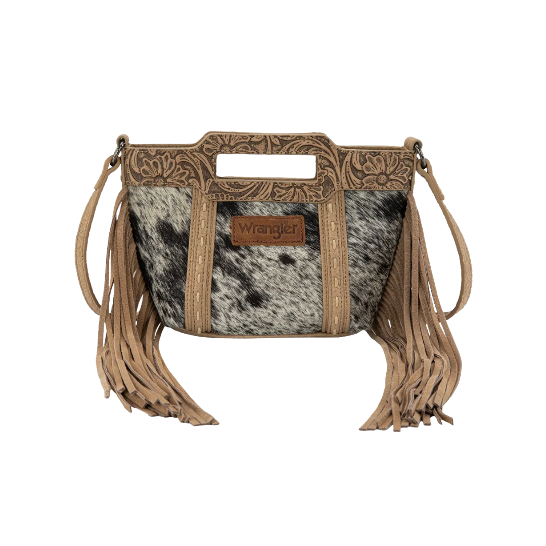 Wrangler Women's Genuine Cowhide Tan Crossbody